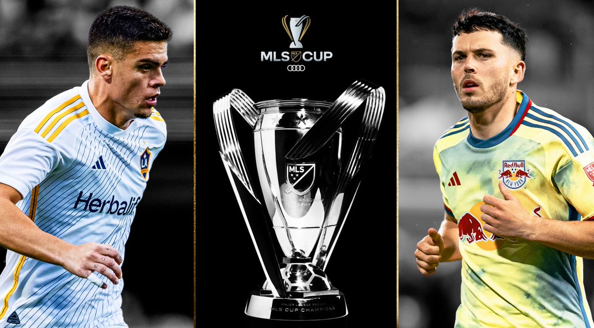 MLS's tweet image. One more game. 🏆

It's Los Angeles vs. New York for MLS Cup pres by Audi: soc.cr/3OCihlP
