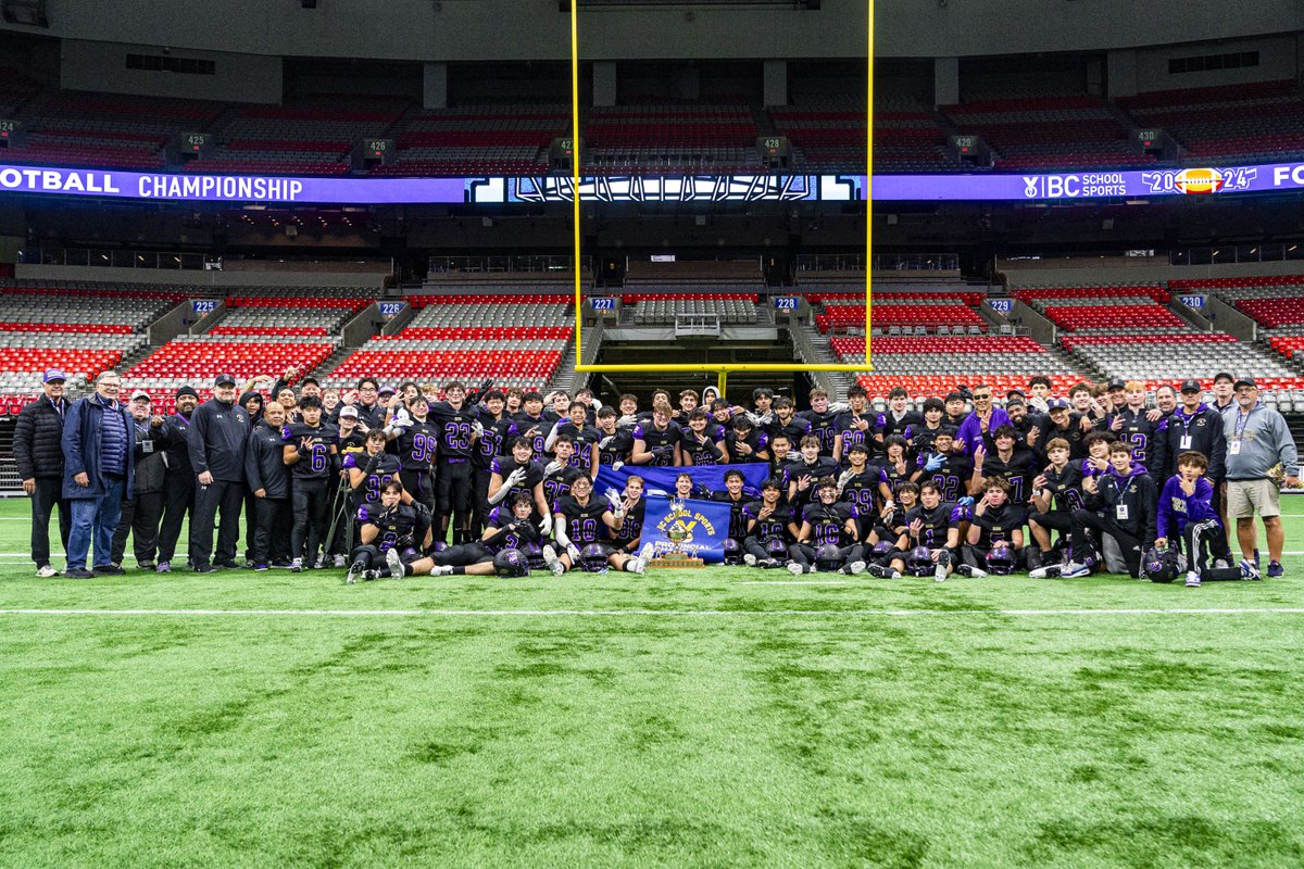 VC Football ๐ (@vcfootball) on Twitter photo VANCOUVER COLLEGE IS PROVINCIAL CHAMPIONS!  
Over the past 3 seasons, VC has achieved the unthinkable: a perfect 13-0 record this year, 13-0 in 2023, and 12-0 in 2022. This makes VC the only program in prov. history to achieve three consecutive undefeated championship seasons. VANCOUVER COLLEGE IS PROVINCIAL CHAMPIONS!  
Over the past 3 seasons, VC has achieved the unthinkable: a perfect 13-0 record this year, 13-0 in 2023, and 12-0 in 2022. This makes VC the only program in prov. history to achieve three consecutive undefeated championship seasons.