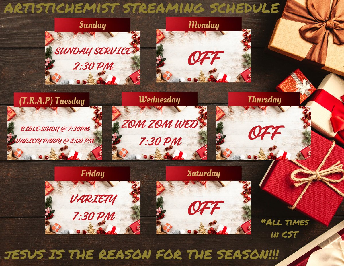 Greetings and salutations Neutrons!!! Can you believe it’s December already?!!! I am so excited for what God has in store for us this month! Here is this week’s schedule, see you all shortly!