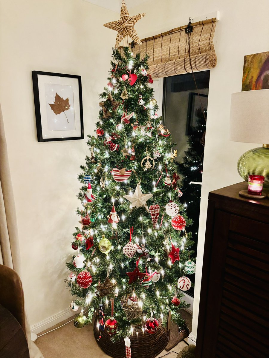 Tree is up earlier than originally planned but what the hell, we are making the most of the time off that we have together in December.