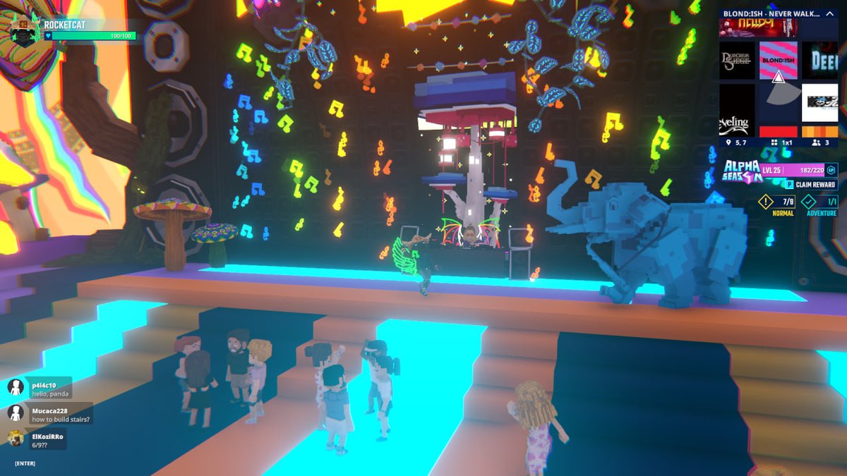 cat_tic_tac's tweet photo. Dancing the night away at @blond_ish Concert in Never Walk Alone @TheSandboxGame. The beat goes on and on! 🎶💃 https://t.co/MuXGOxr0t5 #TheSandbox #AlphaSeason4 #AS4SocialChallenge https://t.co/EQUH1ZesTl