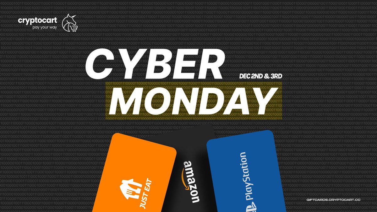 CryptoCartCC's tweet image. Cyber Monday Flash Competition 🚀
Missed the Black Friday sales?. Don't worry, we've got you covered with our Cyber Monday cashback competition for more chances to get your order for FREE.
• Holders can win 100% cashback on their order total.
• Non-holders can receive up to…