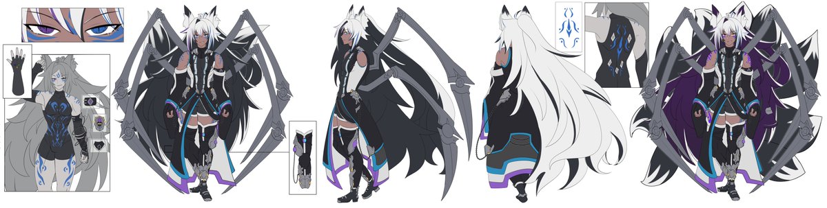 Edinwolf_'s tweet photo. Forgot to post the updated ref sheets, so here they are! Tee hee!

🎨 by: @Maonshady 
#Artnwolf https://t.co/cM0q5aigRJ