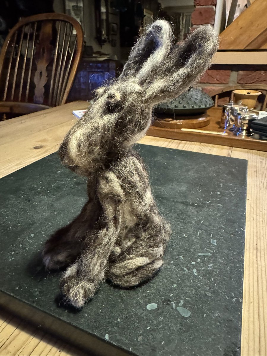 maxinekbrown's tweet image. The hare is starting to come along nicely. 

#felting 
#feltingwool 
#relaxing 
#hobbies