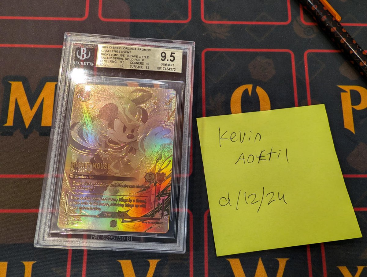 Starting to shop around for serious offers on this. Also have a Rapunzel DLC playmat left

We can also discuss the 1/1 Mickey price when I'll inevitably win Lorcana Worlds ;)

RTs appreciated, see y'all at Continentals ✌️