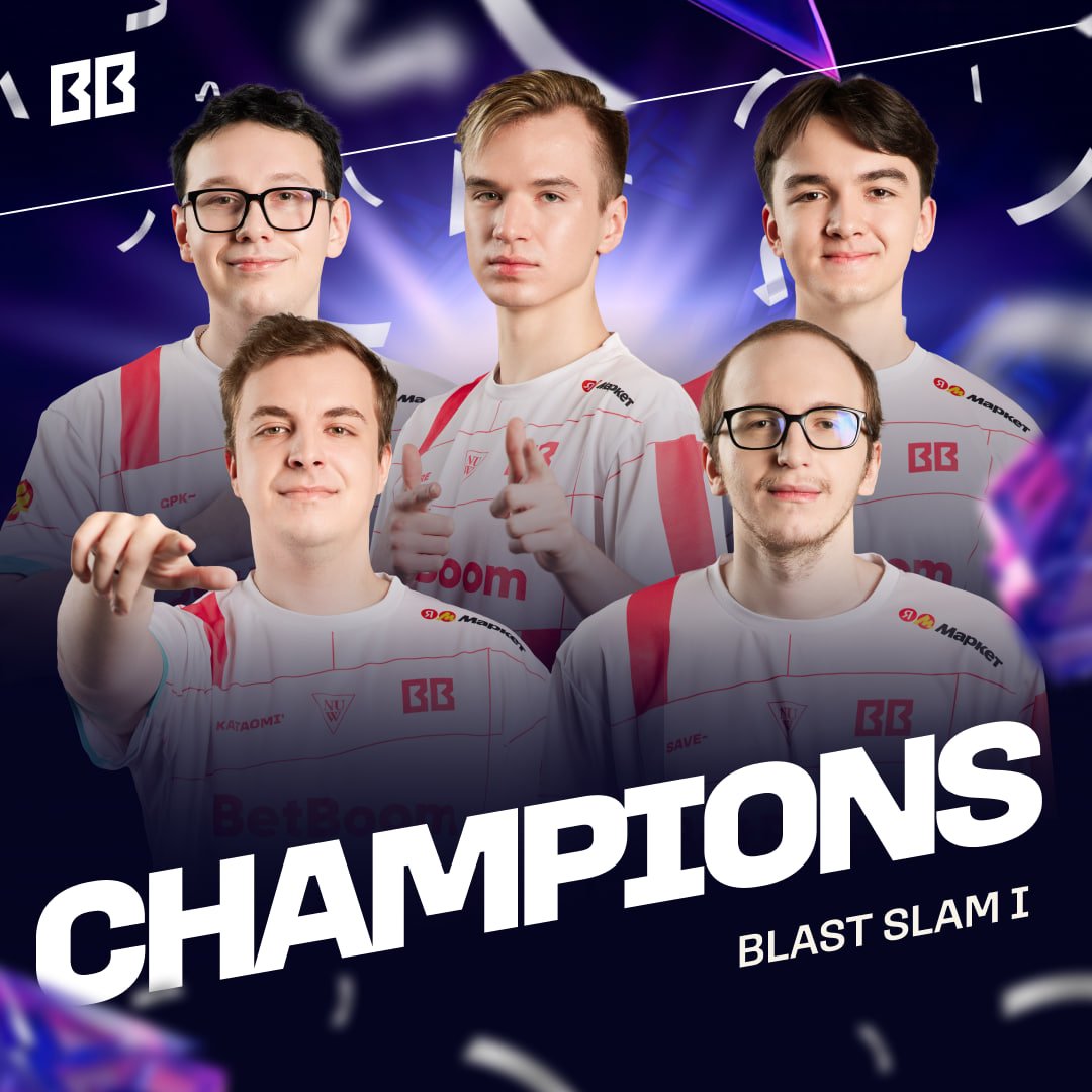 BetBoomTeam's tweet image. WE ARE THE CHAMPIONS OF BLAST SLAM I!

This is the first victory at the tier-1 tournament in the history of our tag. Thanks to everyone who believed