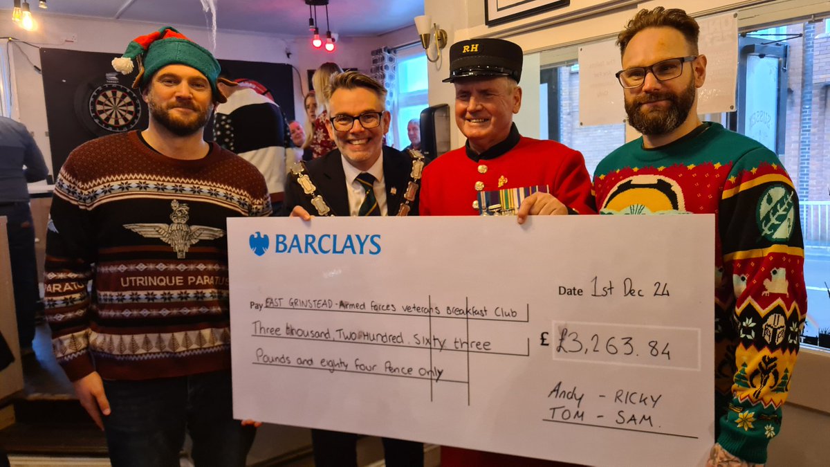 Such a great start to a Sunday. Our Armed Forces Veterans Breakfast Club met at The Sussex Arms. It's a place for our veterans to meet and chat and connect. Honoured to meet former RSM Brendan Laffan again from <a href="/RHChelsea/">Royal Hospital Chelsea</a> . Well done Andy White for raising funds for the group.