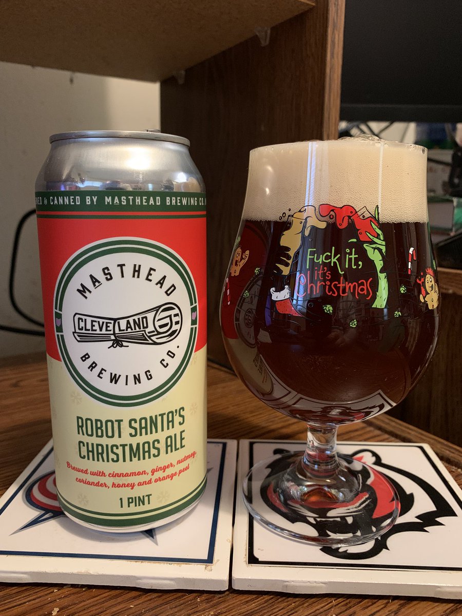 RealBMaxwell's tweet photo. Having a not so #SundayFundey but at least @MastheadBrewing Robot Santaโs Christmas Ale is good ๐๐๐บ๐#ohiocraftbeer #CraftBeer @Just4BeerLovers @museonbooze @ErmiyasDESTA @BrewGuy_ @RJellyman @Senor_Greezy @River_City_MB @mtravis63 @mikeadam16 @impopsy @Kubrickx @15jjc https://t.co/Pfjqw0Qrog