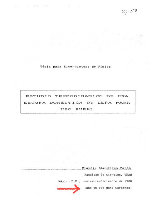 El otro día un señor me reclamó decirle “Doctora” a Sheinbaum porque su grado “no tiene mérito, no es valioso el aporte de investigación sobre estufas de leña”.

Me dio mucha curiosidad así que leí su tesis. Por cierto, es de licenciatura, no de doctorado. Pero vean la portada 🤌🏽