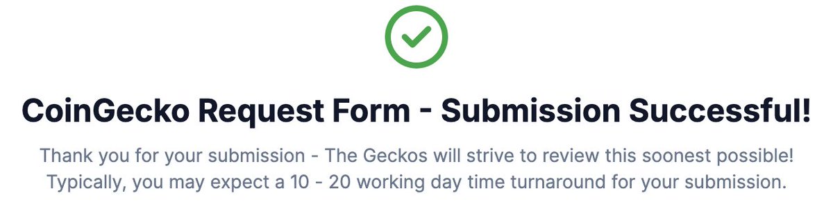 .<a href="/coingecko/">CoinGecko</a> request submitted! 

Say a prayer for the Pig! 🐽 $CLOVE
#MEME #CROFAM #CRO