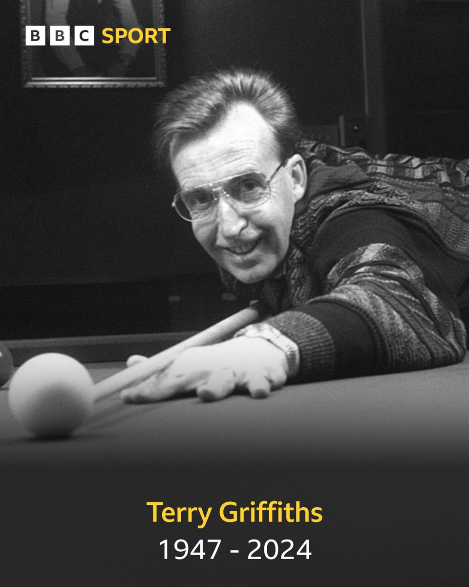 Some very sad news to bring you this evening 

Former world snooker champion Terry Griffiths has died aged 77