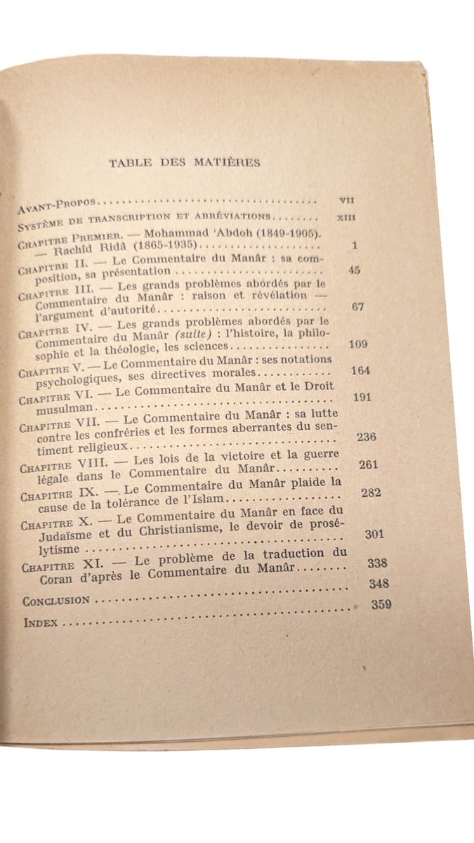 AfifeZakaria's tweet photo. Le commentaire coranique du Manar
Tendances modernes de l'exégèse coranique en Égypte.
J.JOMIER
Islam d'hier et d'aujourd'hui. Collection dirigée par E.Lévi-Provençal VOLUME XI. XVI-365 p. broché.
Editions G.-P. MAISONNEUVE & Cie
#Coran #Manar #Exégèce #Fiqh #Confrérie https://t.co/rUtlRObhL3