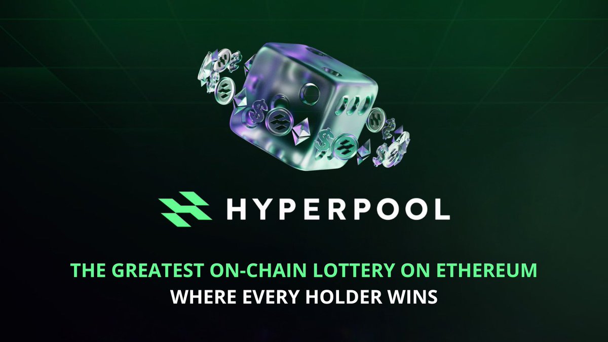zk_Shifty's tweet photo. This idea is so crazy, it just might work.

What if I told you there was an on-chain lottery on Ethereum where every token holder wins?

This 'Win-Win Lottery' is called Hyperpool, and it's launching on 3rd of December.

Don't believe me? Read on. https://t.co/ooQG5mpNvL