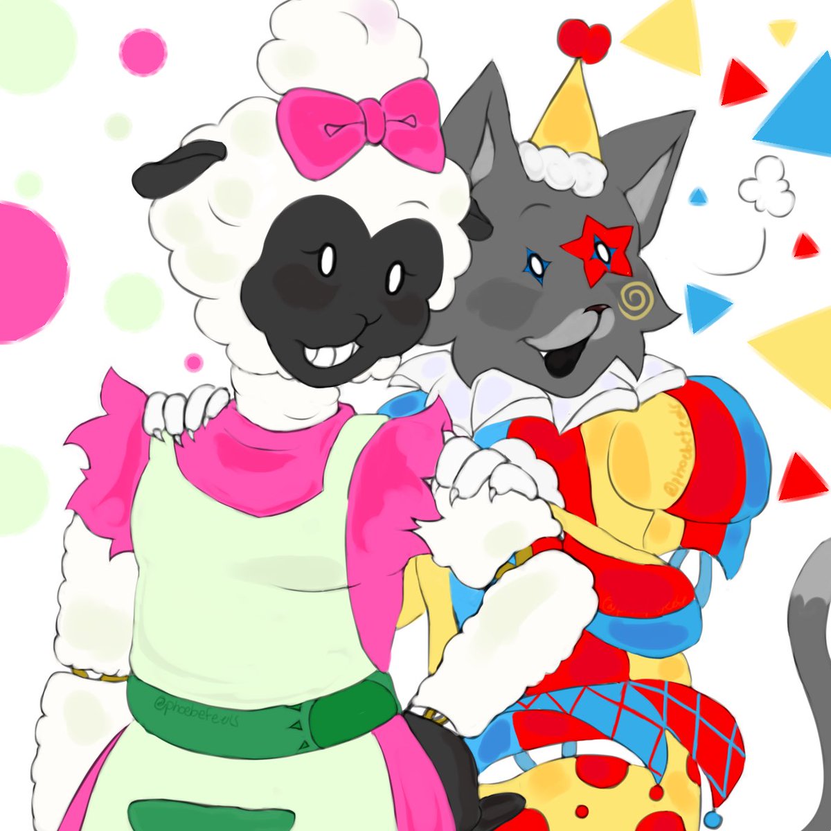 swappingspits's tweet photo. he probably makes her laugh so hard her face falls off 

#playtimewithpercy #playtimewithpercyfanart #ptwp #sunnysheep #charliecat #art #palpercy https://t.co/xIZRfsYLiT