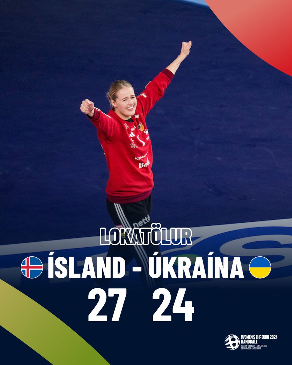 Vá! Þvílíkt lið! Fyrsti sigur Íslands í sögu okkar á EM! Þetta eru stelpurnar okkar. Fram undan er úrslitaleikur um sæti í milliriðli gegn Þýskalandi 🇮🇸