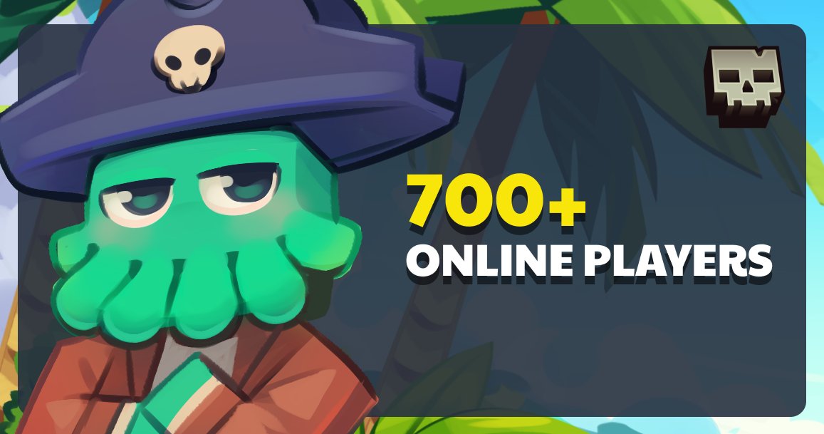 New record of online players! 🏝️ We are very happy to see that, naturally, more and more of you are joining us, and this is just the beginning!