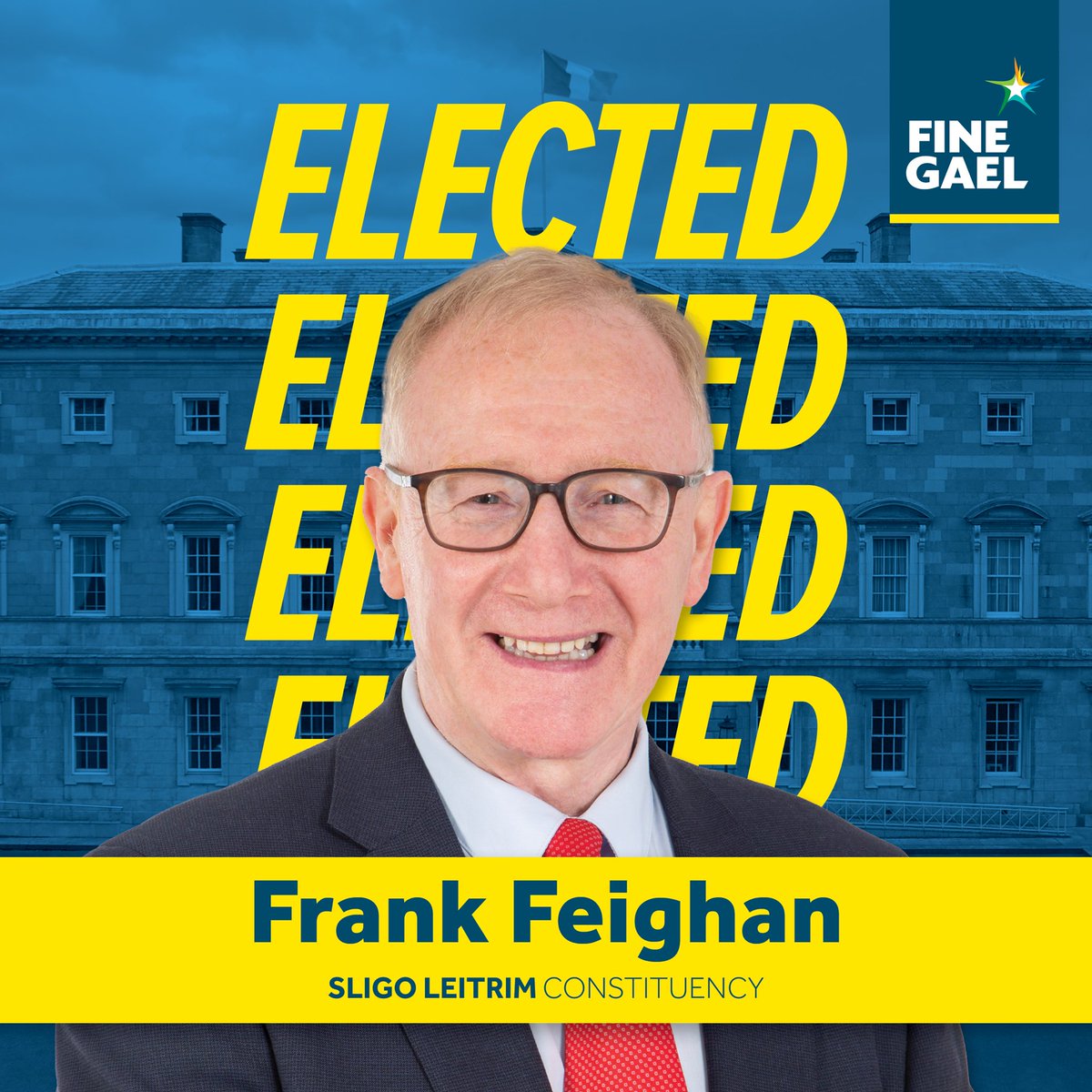 FineGael's tweet image. Congratulations to @FrankFeighan on being elected to represent Sligo Leitrim in Dáil Éireann.