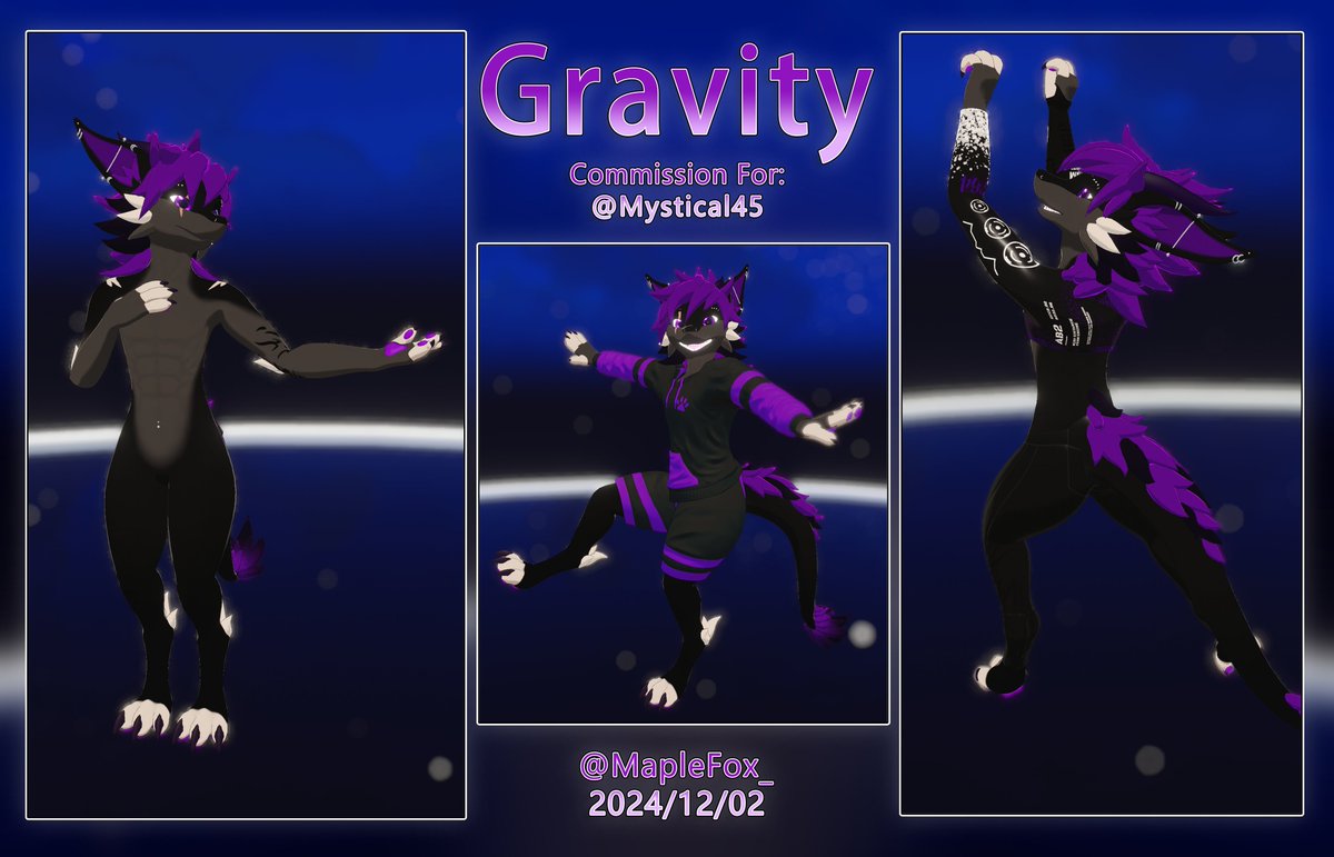 MapleFox_'s tweet photo. Commission For: gravitytheunknown / Mystical45💜!!
Thank you!!

#furry #vrchat #nardoragon #maplefox #unity3d #vrc #kemono #furryfandom https://t.co/ZqGkW17S16