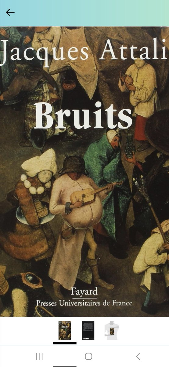 PETITCatherin18's tweet image. La place prépondérante des #Arts
-- et + particulièrement &quot; La Musique&quot;
dans nos Sociétés  dit combien elle
exprime l&apos; #EspritD&apos; une Époque _  🎵
Captivant ouvrage de clairvoyance  ,
enquête : les &quot;#Bruits annonciateurs&quot;
__ reflétant anticipant des mutations