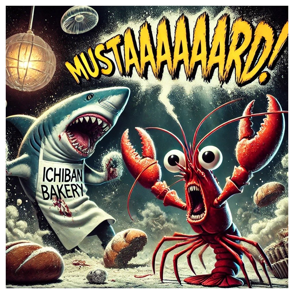 Guppyinchief's tweet photo. @Fayala_brash Flour-stained floors. A baguette dripping with blood.
Fin doesn’t bake—he breaks
‘We FINna get this bread’ isn’t a slogan. It’s a warning
Stay out of the bakery. Or end up in the dough
#FinTheShark #BloodInTheBakery #GrittyComics #SharksOnly #BreadOrDead @FinTheSharkXRPL https://t.co/6lciSKJDa5