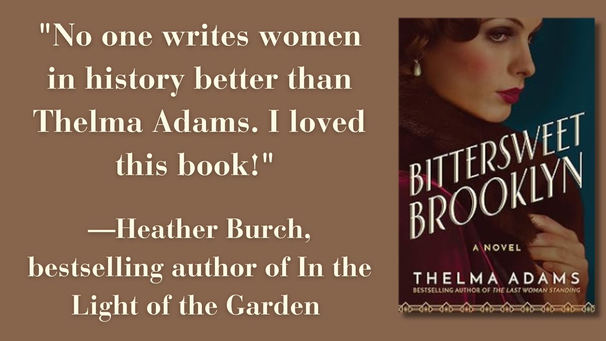 womenwriters (@womenwriters) on Twitter photo "No one writes women in history better than Thelma Adams. I loved this book!" —Heather Burch, bestselling author of In the Light of the Garden amazon.com/Bittersweet-Br… <a href="/thelmadams/">Thelma Adams</a> "No one writes women in history better than Thelma Adams. I loved this book!" —Heather Burch, bestselling author of In the Light of the Garden amazon.com/Bittersweet-Br… <a href="/thelmadams/">Thelma Adams</a>