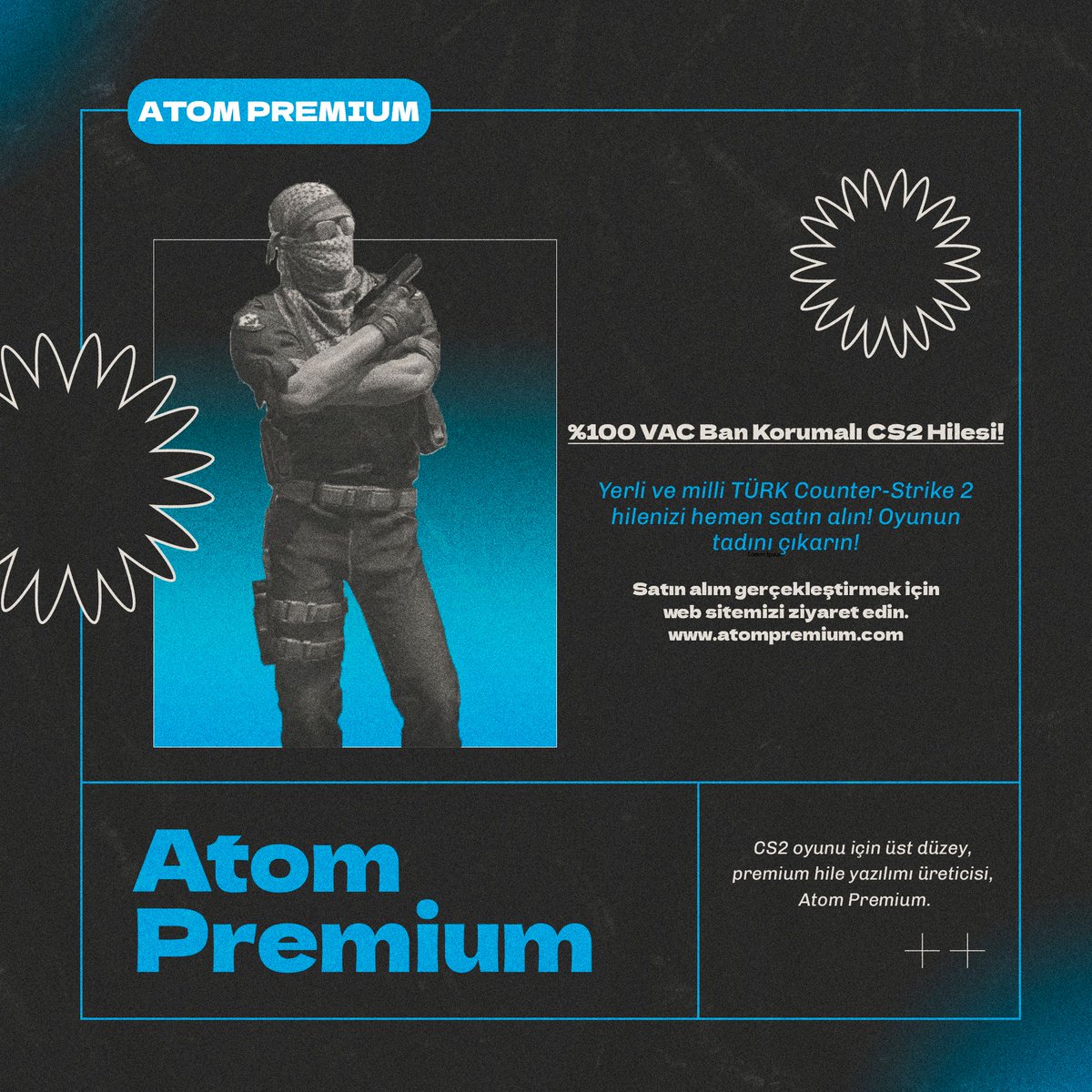 Counter-Strike 2'de rakiplerinize karşı üstünlük kurmak ister misiniz? Atom Premium yazılımı ile tanışın! Bu eşsiz yazılım sayesinde oyunda bir adım öne geçin. Siz de hemen Atom Premium'u deneyin ve oyun deneyiminizi zirveye taşıyın!

#cs2 #cs2hile #hile #atompremium