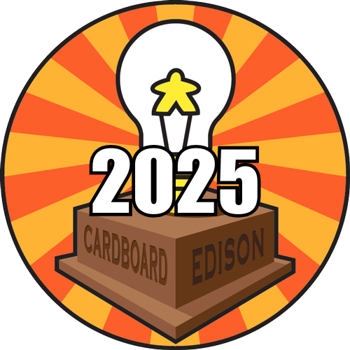 CardboardEdison's tweet photo. Get your prototypes and pitches ready! It's almost that time again: Submissions for the 2025 Cardboard Edison Award for unpublished board game designs open January 1!

https://t.co/AA0sHKw77x https://t.co/Fms2aGI1ol