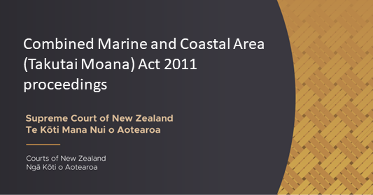 CourtsofNZ's tweet photo. NZSC to release interpretation judgment in the combined Marine and Coastal Area (Takutai Moana) Act 2011 proceedings at 3pm today

https://t.co/W7lDSPi5G6 https://t.co/M98nJr8chm