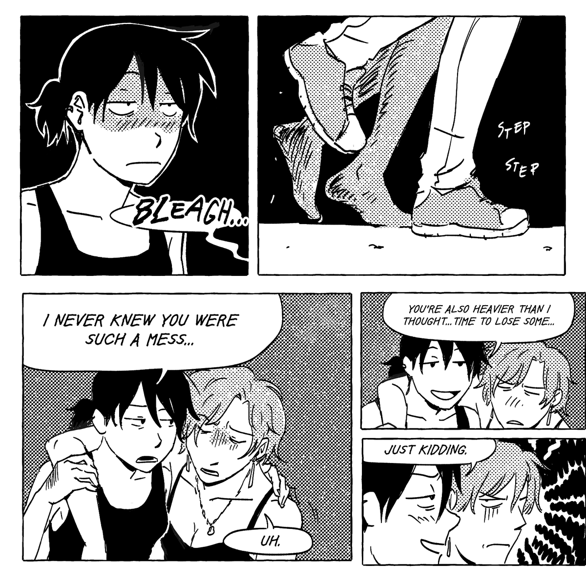 one of the 3 short comics from my oc zine from a while ago. kind of a prequel thing 

(1/2) 