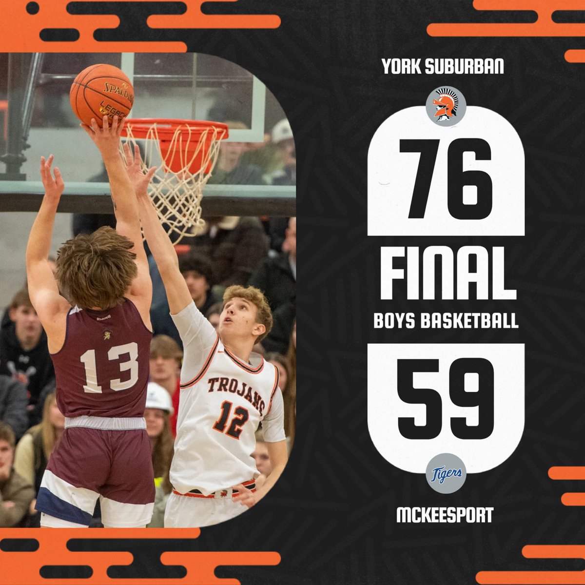 YSAthletics's tweet photo. Boys Basketball defeats McKeesport 76-59 to go 2-0 in the Play 4 Mae Tip-Off Classic in Pittsburgh, PA. https://t.co/EUT5nfzIaX