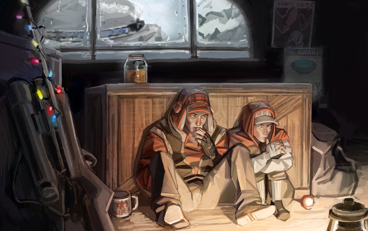 heavylovertf2's tweet photo. mercenary holidays #TF2 https://t.co/uPGmctUbIf