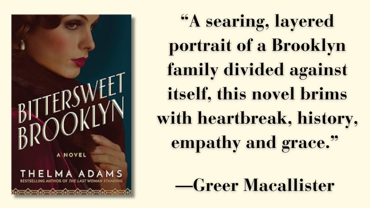 womenwriters (@womenwriters) on Twitter photo “A searing, layered portrait of a Brooklyn family divided against itself, this novel brims with heartbreak, history, empathy and grace.” —Greer Macallister amazon.com/Bittersweet-Br… <a href="/thelmadams/">Thelma Adams</a> “A searing, layered portrait of a Brooklyn family divided against itself, this novel brims with heartbreak, history, empathy and grace.” —Greer Macallister amazon.com/Bittersweet-Br… <a href="/thelmadams/">Thelma Adams</a>
