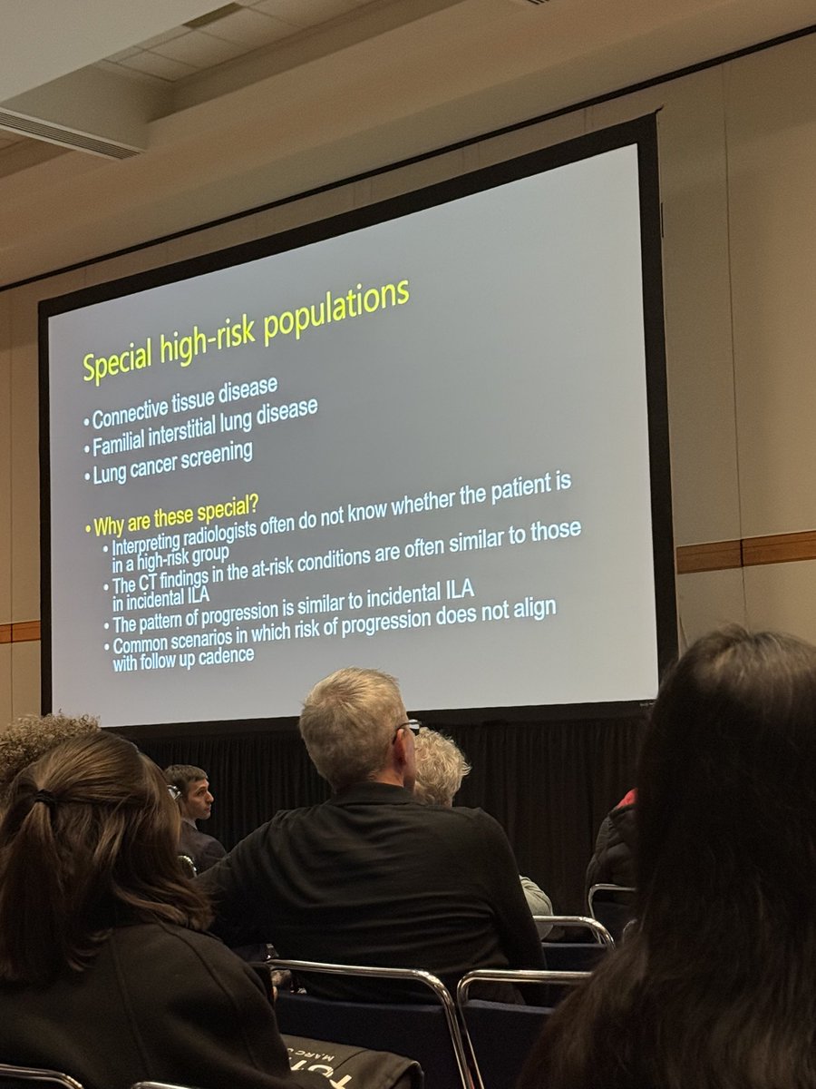 Thurl Cledera (@thurlcledera) on Twitter photo Takeaways from S5-CCH03 Drs Andrea Oh, <a href="/rachelkputman/">Rachel Putman</a> , David Lynch, <a href="/jonherochung/">Jonathan Chung, MD</a>
✅Fibrotic ILA and ILD are a spectrum
✅ILAs ⬆️ risk of death
✅Beware of 🚬 related ILD; diff SRIF from UIP
✅Look out for high risk populations, CT can be similar to ILA
#RSNA24 #chestrad Takeaways from S5-CCH03 Drs Andrea Oh, <a href="/rachelkputman/">Rachel Putman</a> , David Lynch, <a href="/jonherochung/">Jonathan Chung, MD</a>
✅Fibrotic ILA and ILD are a spectrum
✅ILAs ⬆️ risk of death
✅Beware of 🚬 related ILD; diff SRIF from UIP
✅Look out for high risk populations, CT can be similar to ILA
#RSNA24 #chestrad