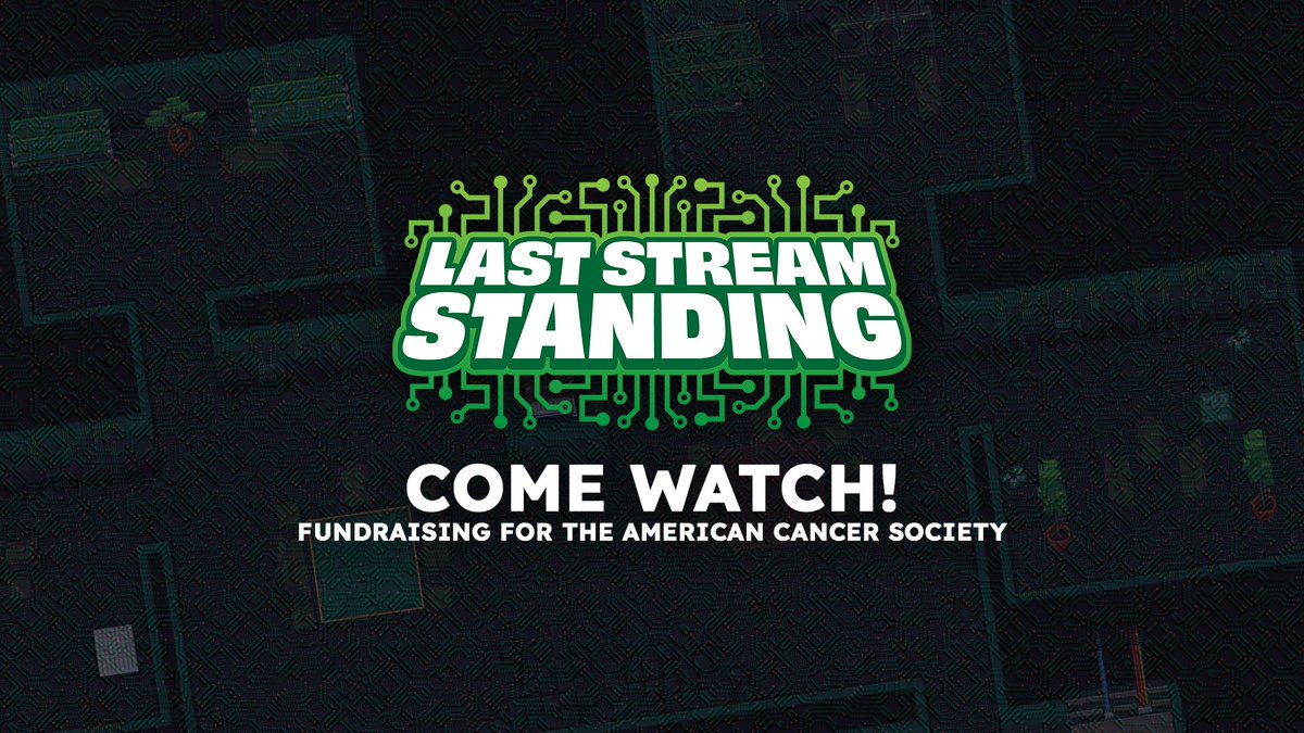8bitDee (@8bitdee) on Twitter photo WE'RE STILL GOING AND ITS GETTING TENSE! Come hang out while we see who ends up being the last streamer standing during <a href="/LastStreamShow/">Last Stream Standing</a> for <a href="/AmericanCancer/">American Cancer Society</a>
Live on my channel and all player channels!
lss.live/donate WE'RE STILL GOING AND ITS GETTING TENSE! Come hang out while we see who ends up being the last streamer standing during <a href="/LastStreamShow/">Last Stream Standing</a> for <a href="/AmericanCancer/">American Cancer Society</a>
Live on my channel and all player channels!
lss.live/donate