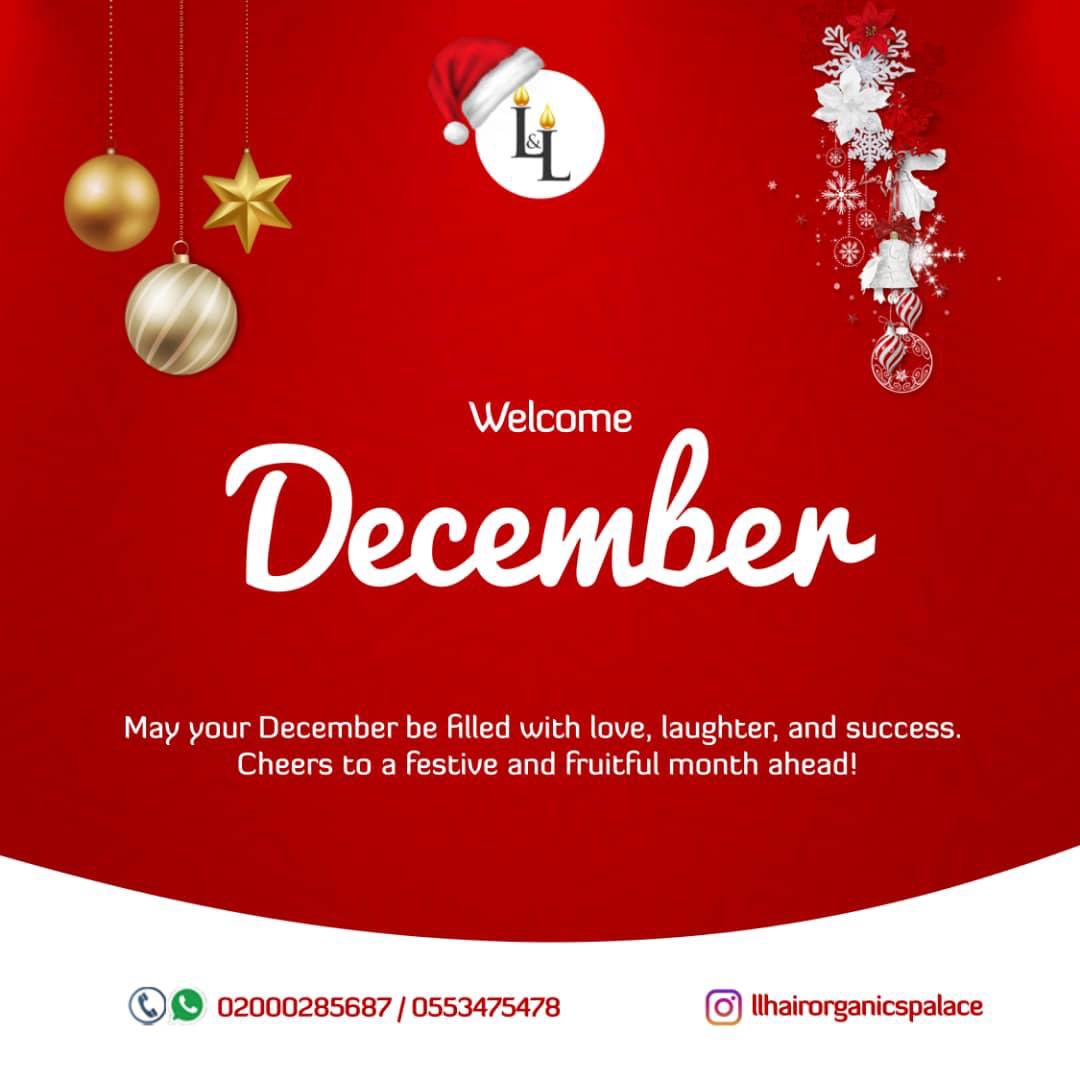 landlhairpalace's tweet photo. WE WARMLY WELCOME ALL L&amp;L CLIENTS😍 TO DECEMBER, THE LAST MONTH1️⃣2️⃣ OF THE YEAR, THE JOURNEY HAS BEEN AMAZING WITH YOU ALL, MAY THIS MONTH BE FILLED WITH LOVE ❤️, LAUGHTER 🤭 &amp; SUCCESS🎊. You can contact us via landlhairpalace@gmail.com #llorganics💛🌿 #viral #december #fyp https://t.co/KPLjRMN9FQ
