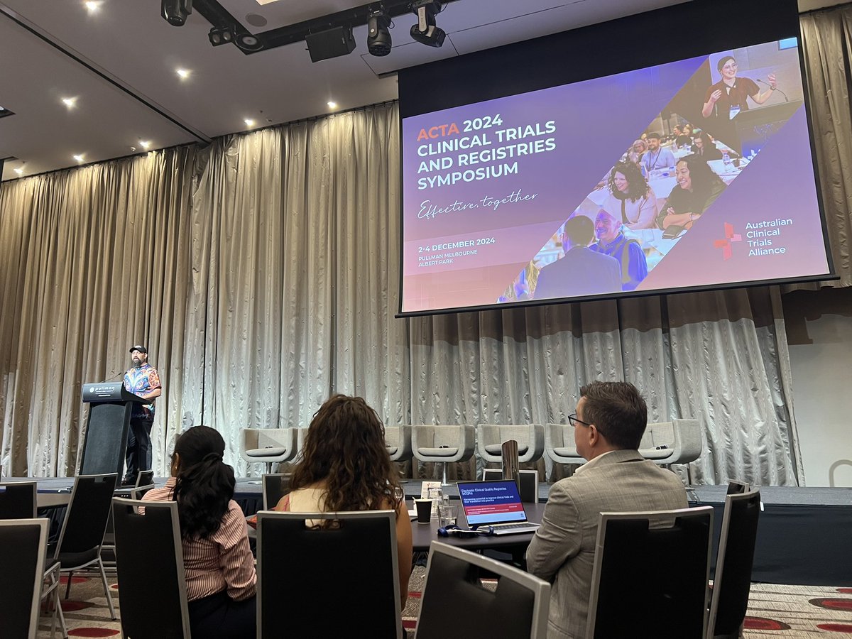 Looking forward to 2 days of learning, connecting, understanding different perspectives over the next 2 days at #ACTA2024. Thankyou for the welcome “Wominjeka”- coming with purpose, with love, unity and respect. #clinicaltrials