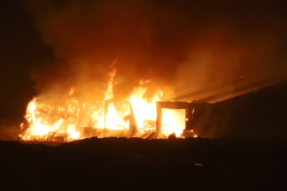 Grote brand in loods