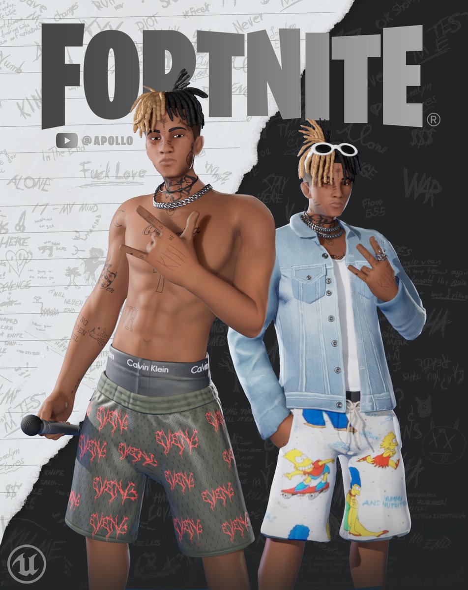 Apollxoo's tweet photo. XXXTENTACION - Fortnite Skin concept!  

Let me know what you think!  

R.I.P #LLJ <3 https://t.co/cTlYfYUFSR