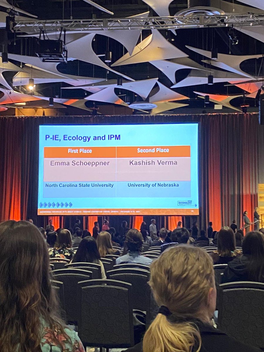kashishverma_'s tweet image. Had a wonderful time at #EntSoc24!
Presented my first ever talk, happy to win 2nd place in P-IE: Ecology & IPM section! Grateful for the inspiring connections made, learnings, and meaningful moments shared.
Here’s to celebrating science and growing together! #GoBugRed 🐞