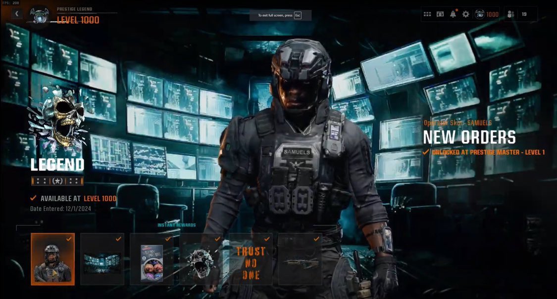 charlieINTEL's tweet image. Black Ops 6 Prestige Master Level 1000 Rewards 

(via @beamishhhhhhh)