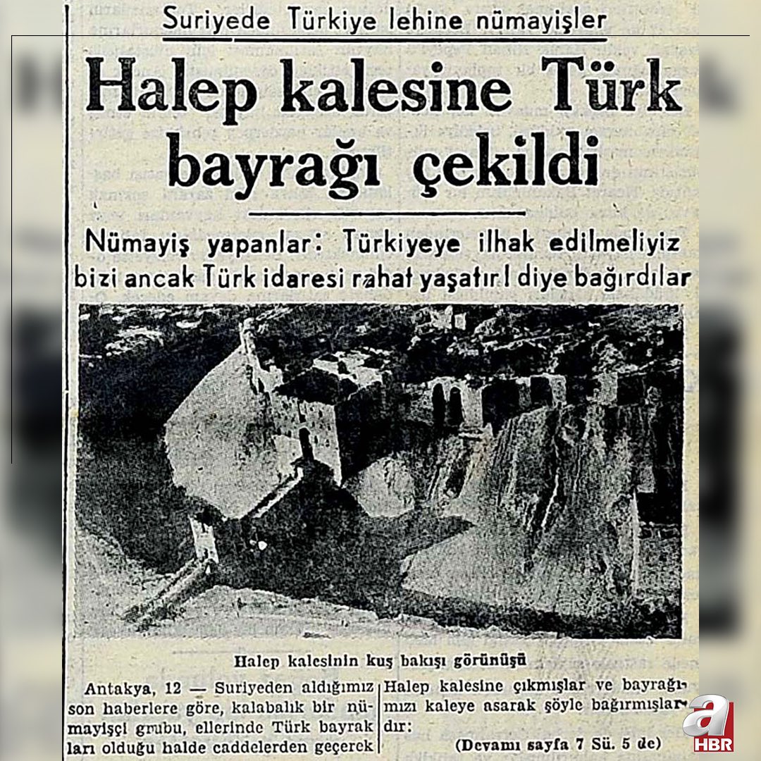 Halep Kalesi’ne 76 yıl sonra yeniden Türk bayrağı çekildi. 🇹🇷
Bize bu tarihi günleri gösteren Allah'a şükürler olsun.