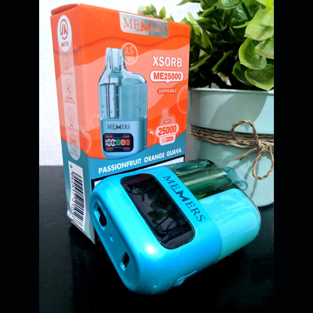 1270_896's tweet photo. XSORB ME25K Passion Fruit Orange Guava. Nice flavor pod.
More info on @memersvape.global
#memers #memersvape #xsorbme25K #disposablepod #shareyourmemers https://t.co/q4USEHlpo3