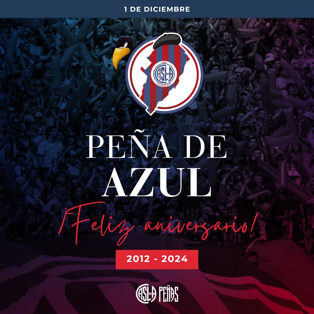 Desde el Dpto de Peñas queremos saludar y felicitar a la Peña de Azul en su Aniversario N°12.¡¡Por muchos años más!! 🎉🎉 ⁣⁣⁣⁣
⁣⁣⁣⁣
#MasQue90Minutos ❤💙⁣⁣⁣⁣
#SLFederal 🇦🇷⁣⁣⁣⁣
#DeBoedoAlMundo ✈️🌍⁣
#AreaEvento