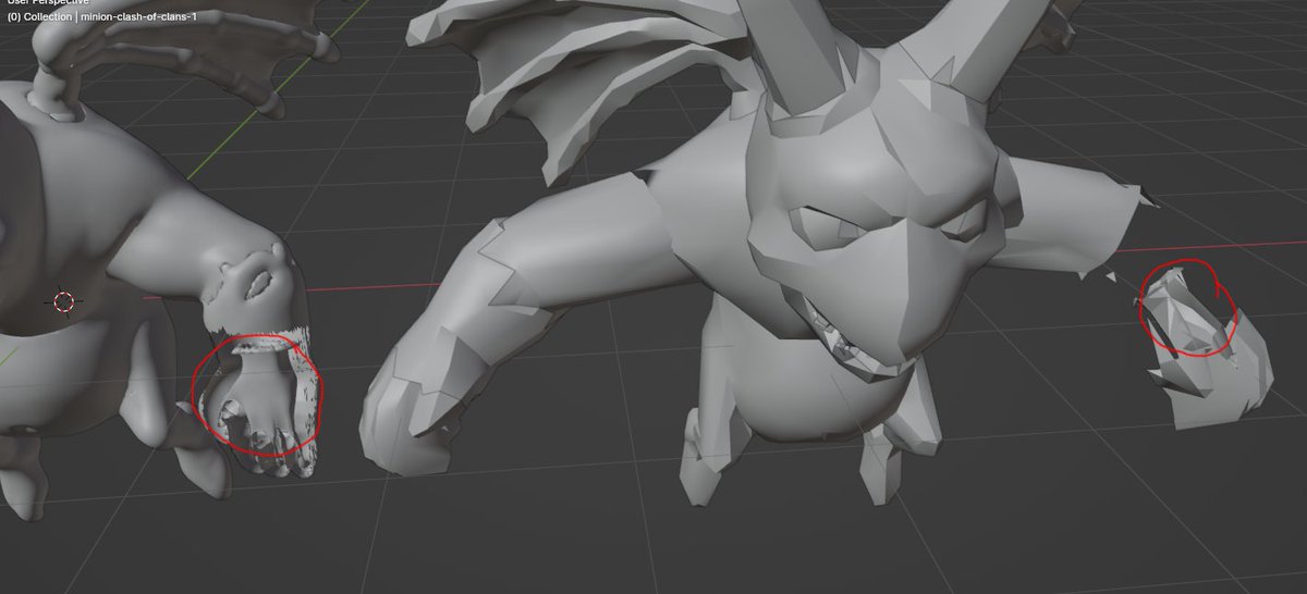 RipperGFX's tweet image. He (@HexagonBuildsRB ) stole assets when we commissioned him - we sent him a picture of a Clash of Clans minion as a reference for him to model, so he subsequently ripped a 3d printable model of the minion, ran a decimation modifier, and called it his.