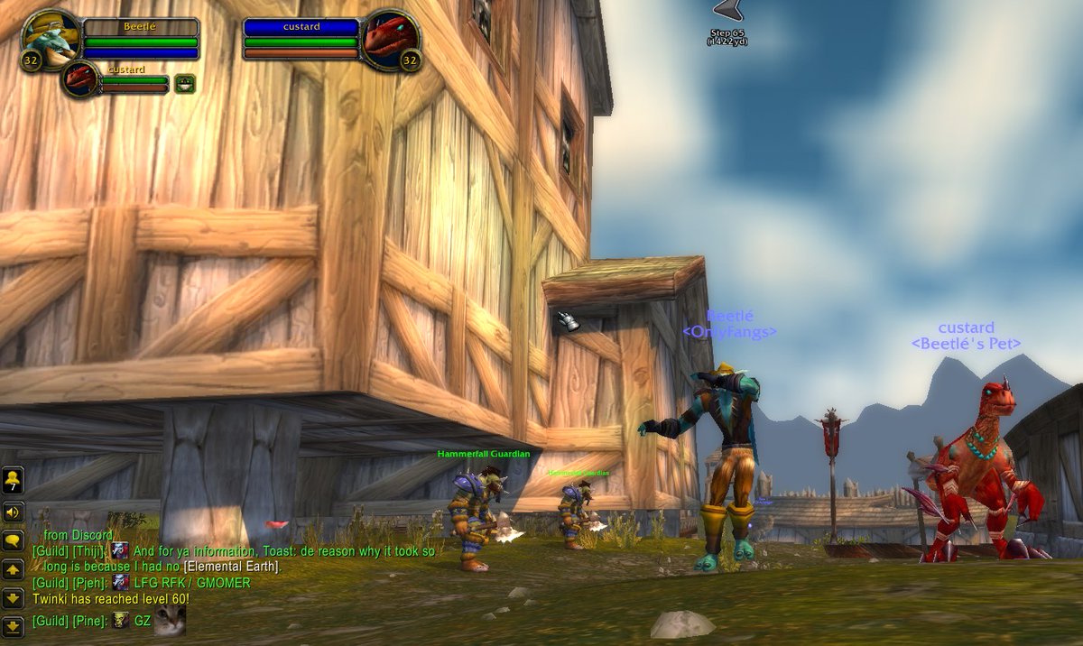 my raptor is a higher level than <a href="/Lt_Custard/">Lt Custard</a> has ever made it to in WoW twitch.tv/beetle