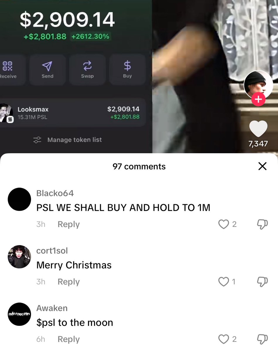 one of the biggest looksmaxxers on TikTok is shilling $PSL and yet you're still blackpilling? ngmi

send PSL to 1m or it's over for you..

tiktok.com/@ceroseroo/vid…