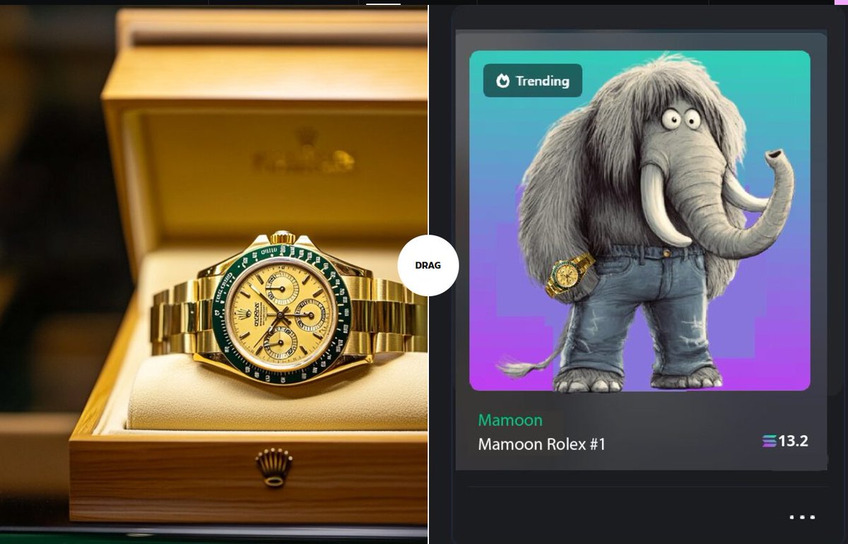 MAMOON_sol's tweet photo. 👑When Mamoon owns a Rolex, you own a Rolex!​

💥https://t.co/SUEBtNmbK3 $mamoon https://t.co/c9PrZFFuNW