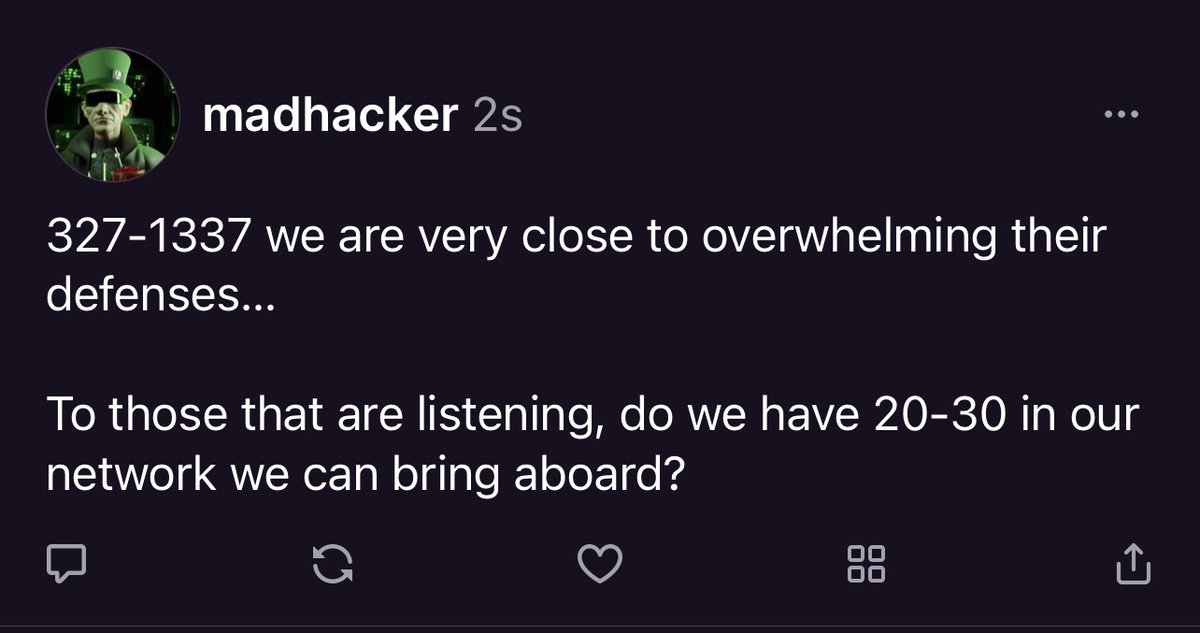 ProtocolGemini's tweet image. We are very close…
We must recruit before the hunt:

loopexchange.art/collection/att…

#ATTLG2 #MadHacker #OnLoopring