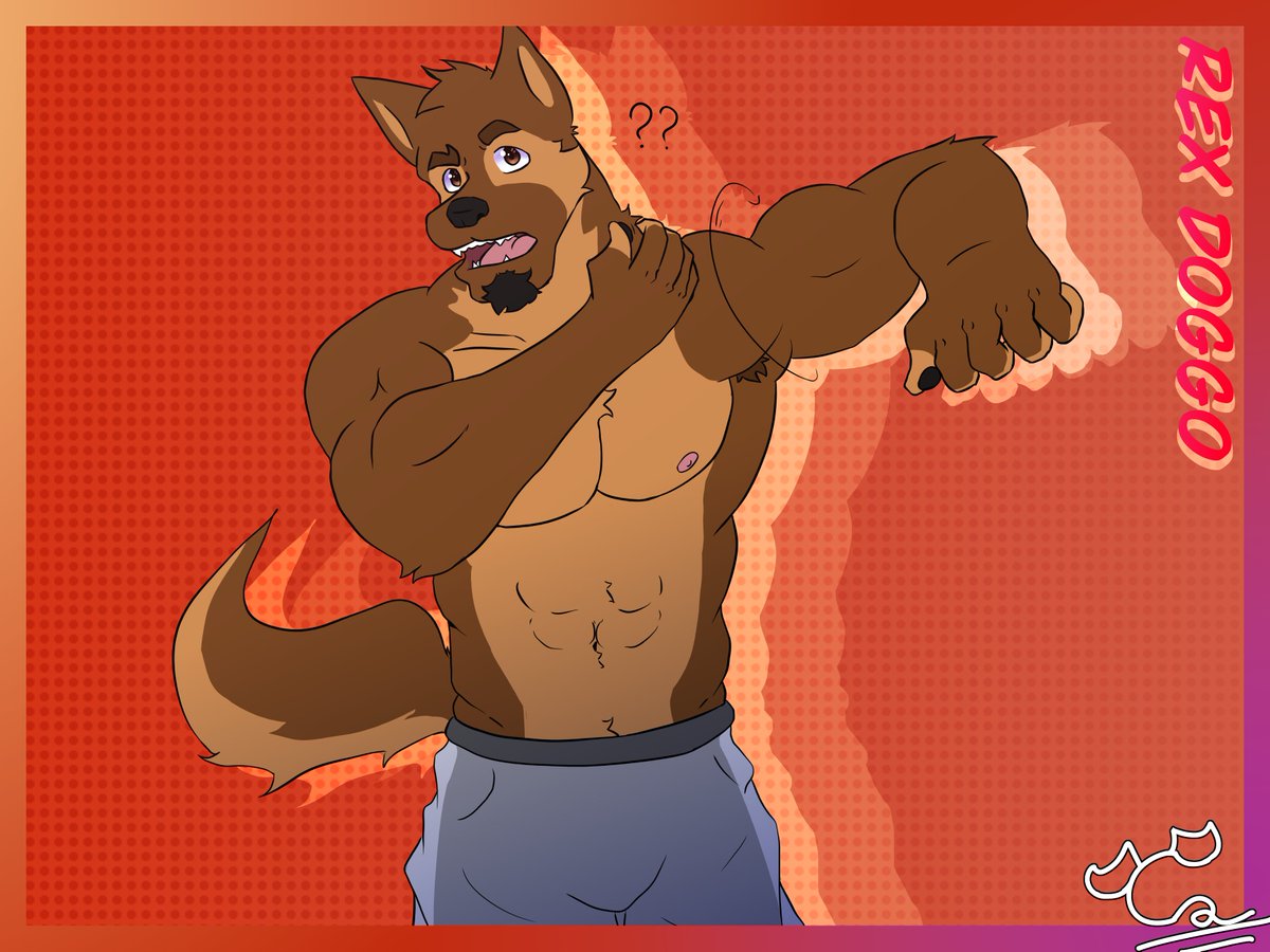 Ok, so this "extras drawings" of this week begin with a doggo, that i like his art style, it's simple but it looks incredible either way!!

This drawing is fooooor <a href="/RexDogg0/">Rex Doggo</a> !!! 

I'm not fully convice with this one, but i thing it looks ok uwu