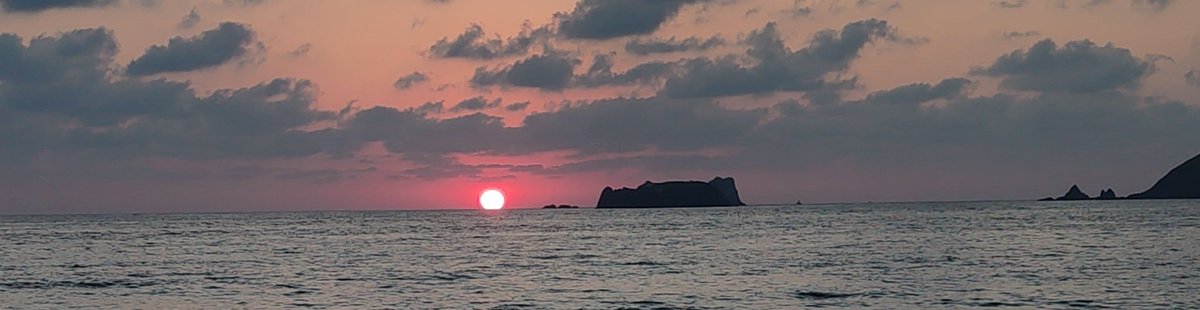 Así una puesta de sol en Ixtapa.